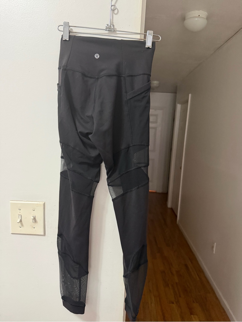 lululemon athletica Black High-Rise Mesh Panel Leggings